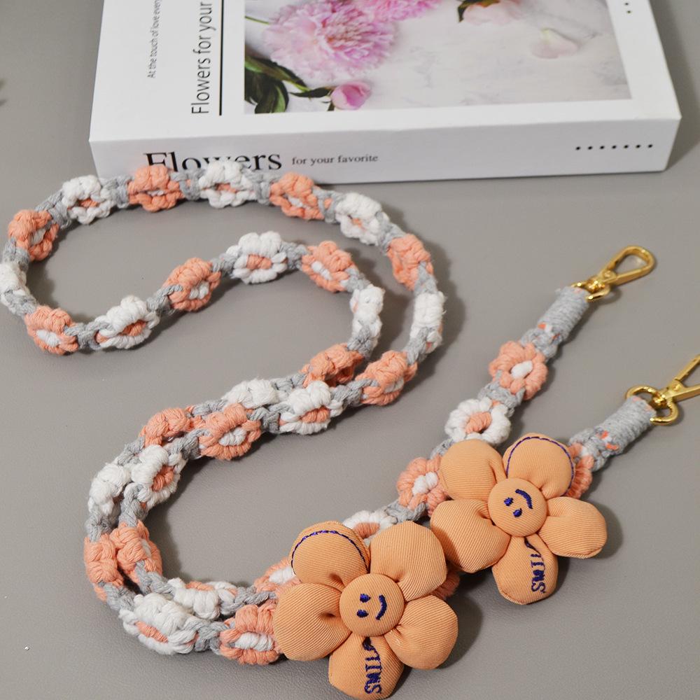 Bohemian Daisy Flower Woven Phone Lanyard - Colorful, Fashionable & Versatile