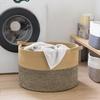 Cotton Rope Woven Laundry Hamper & Storage Basket, Large Capacity, Foldable for Clothes, Toys, and Sundries.