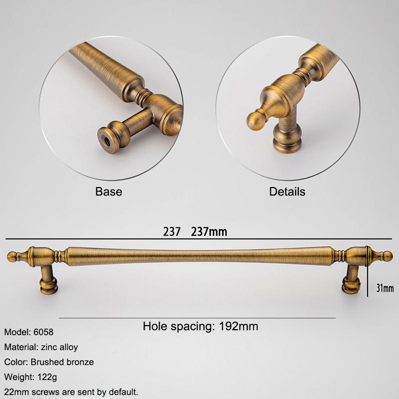 1Pcs Retro Wardrobe&Kitchen Cabinet Pull Antique-Bronze Cabinet Handle American Single-hole Drawer Knob Furniture Handle