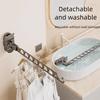 8 Holes Suction Cup Clothes Drying Rack Space Aluminum Multi-clip Hangers  Bathroom