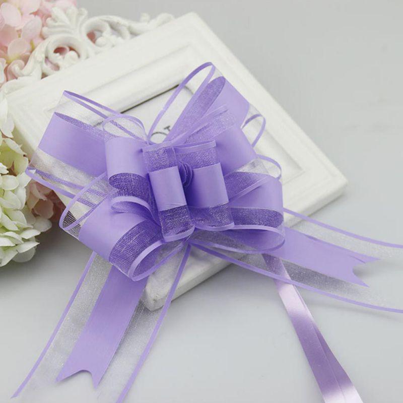 10Pcs Flower Car Gifts Wedding Pull Bow Ribbons Wrap Packing Valentines Day Birthday Events Party Supplies Valentine