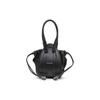 Logo Decorative Foldable Solid Color Fashion Casual Versatile Bucket Bag Men Bags Black X09478P5470
