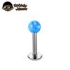 G23 Titanium Opal Piercing 16G Internal Thread 3/4/5mm Labret Industrial Ear Tragus Piercing Nose Lip Implant Grade Body Jewelry