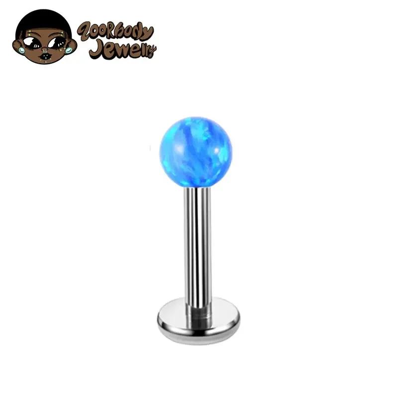 

G23 Titanium Opal Piercing 16G Internal Thread 3/4/5mm Labret Industrial Ear Tragus Piercing Nose Lip Implant Grade Body Jewelry 16G 1.2x4x3mm&Labret, Lip Piercing Jewelry&Ears