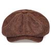 Men's Casual Newsboy Hat Spring and Autumn Retro Beret Hat Wild Casual Hats Unisex Wild Octagonal Cap