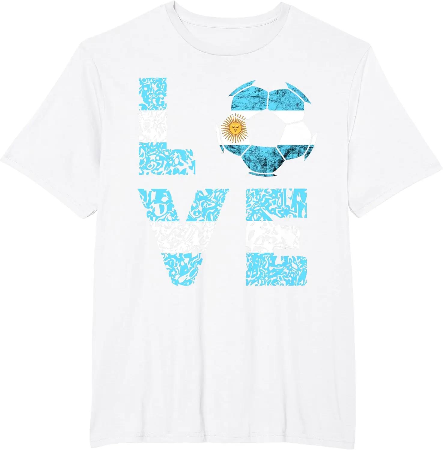 

Lovers Gift Argentina Soccer Football Team Love Ball Argentinian Roots TShirt Unisex Clothing Streetwear Graphic T Shirts 4XL