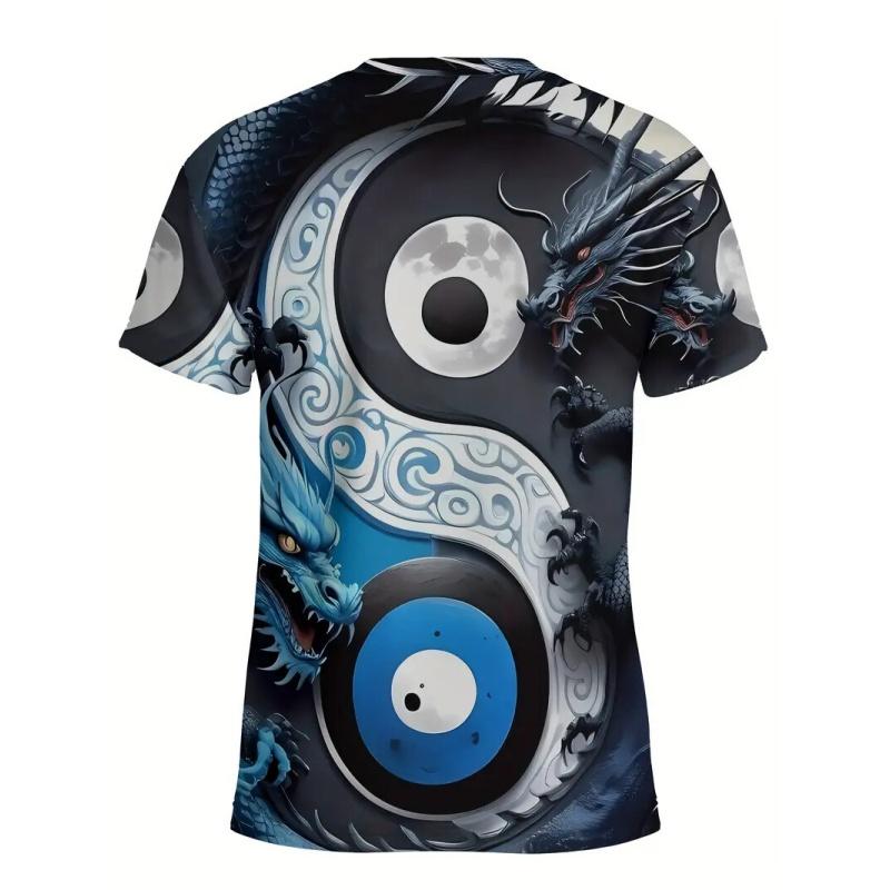 Starry Sky Planet Card Pattern T-Shirt For Men Dreamy Tree Eye 3D Print T Shirts Summer Breathable O-Neck Tops Short Sleeve Tees 6XL 980₽