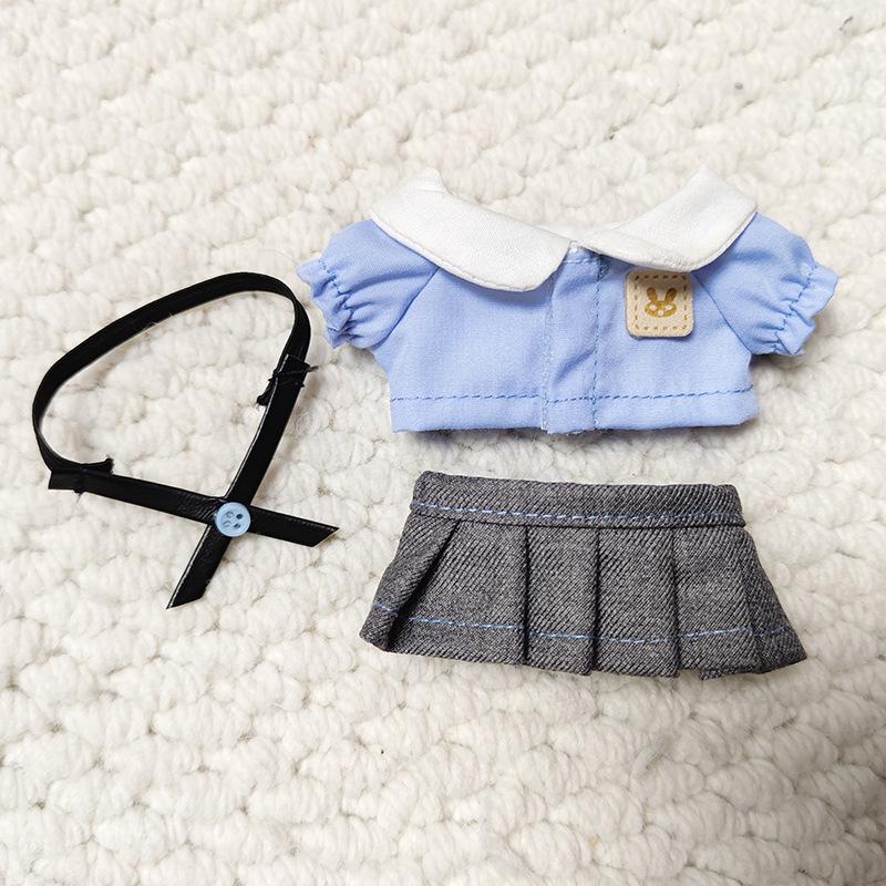 Available: 10CM Star Doll Clothes - Cotton Kindergarten Uniform, Thai School Skirt, Figure Accessories, Replacement Outfit.