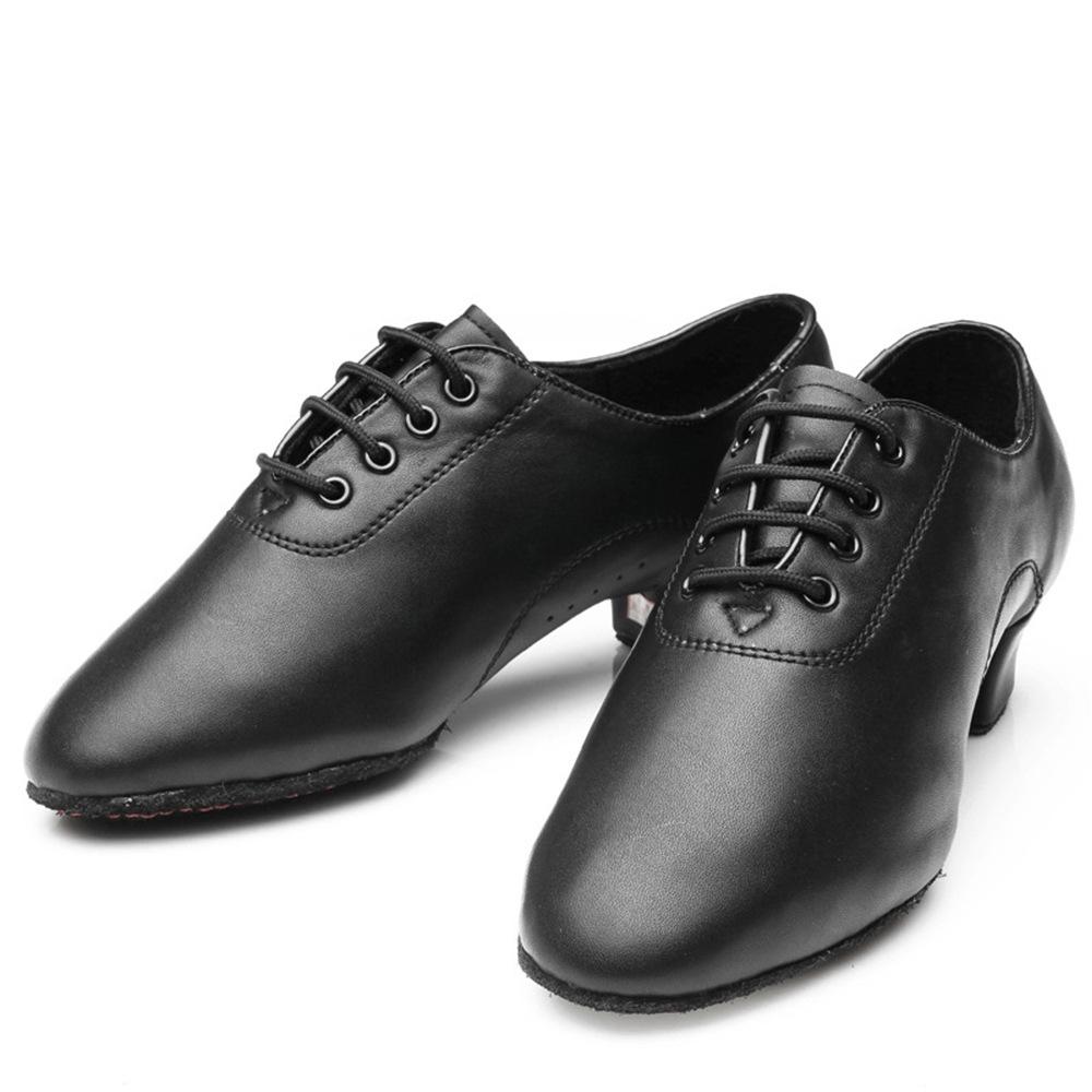 Men's Black Modern Latin Ballroom Dance Shoes for Indoor Practice