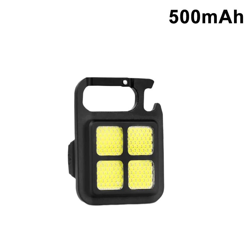 Mini COB LED Flashlight Portable Keychain Flashlights Rechargeable Work Lights Emergency Lamps For Repair Work Outdoor Camping