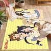 Anime Characters Pose Carpet Suitable for Entryway Study Room Outdoor Dining Room Antislip Carpet Anime Office Decor Best for Christmas