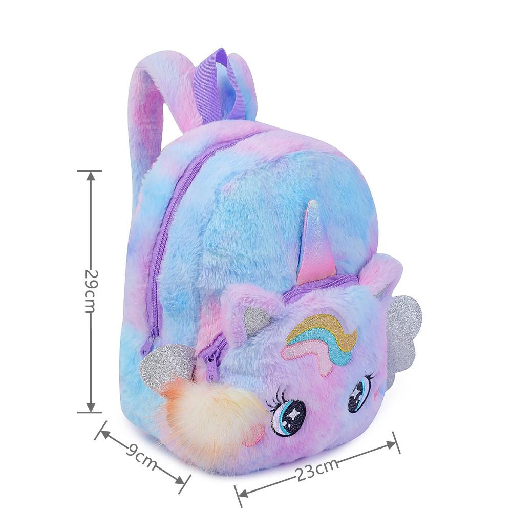 Personalisierter Buchstabe Bestickt Neugeborenes Benutzerdefinierter Name Kinderzimmer Baby Plüsch Einhorn Rucksack Kindertasche Geschenke Junge Mädchen