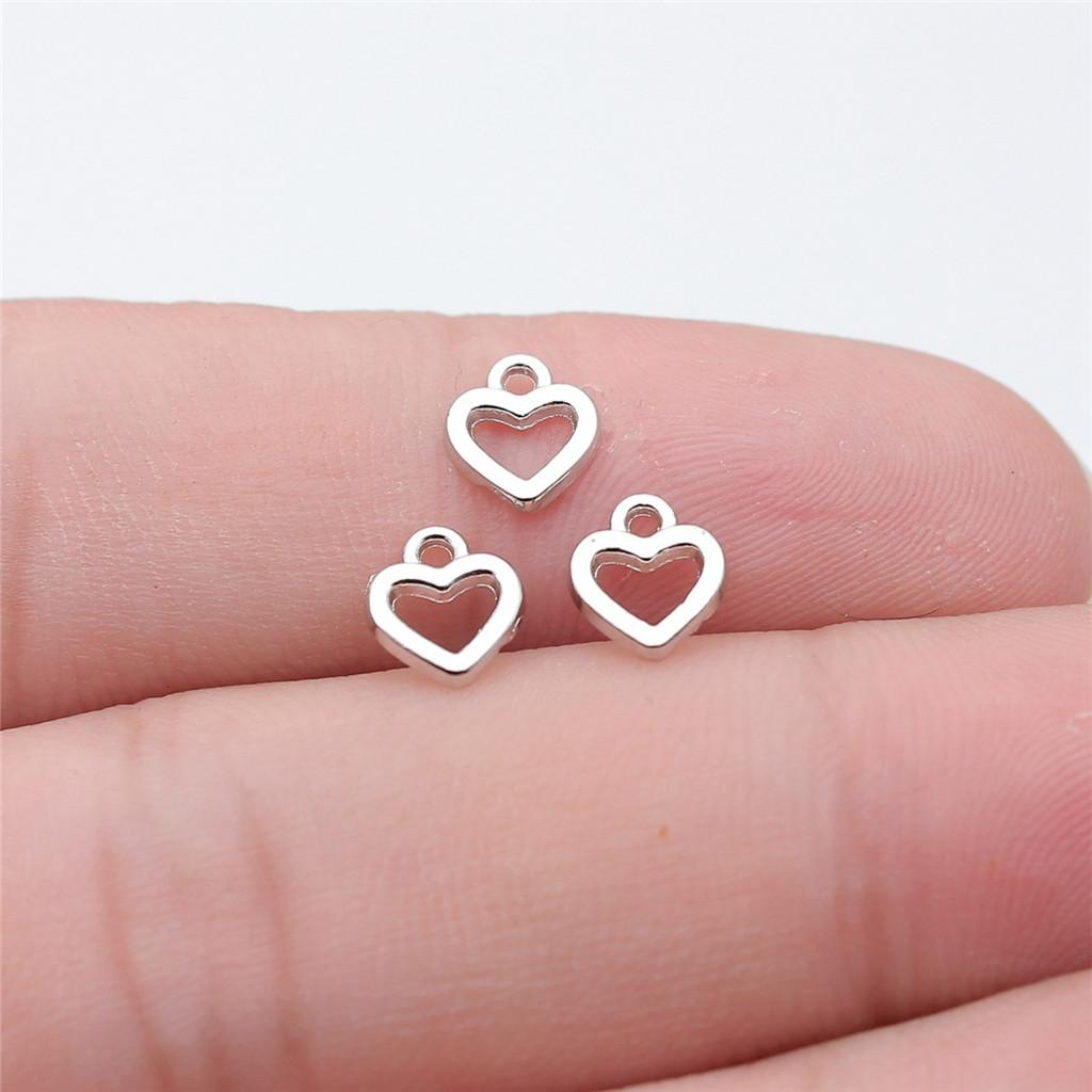 Charms Openwork Heart Pendants Vintage Jewelry Supplies QC068