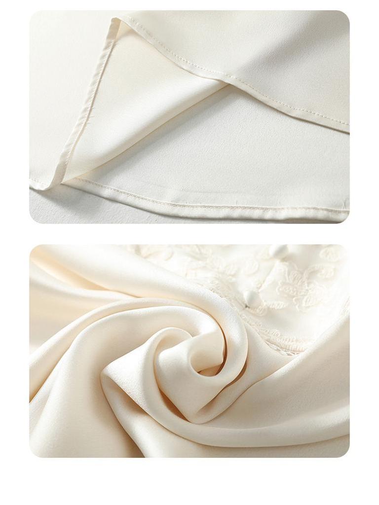 Elegant 2025 Spring Chiffon Blouse with Traditional Chinese Frog Button and Heavy Embroidery for Women