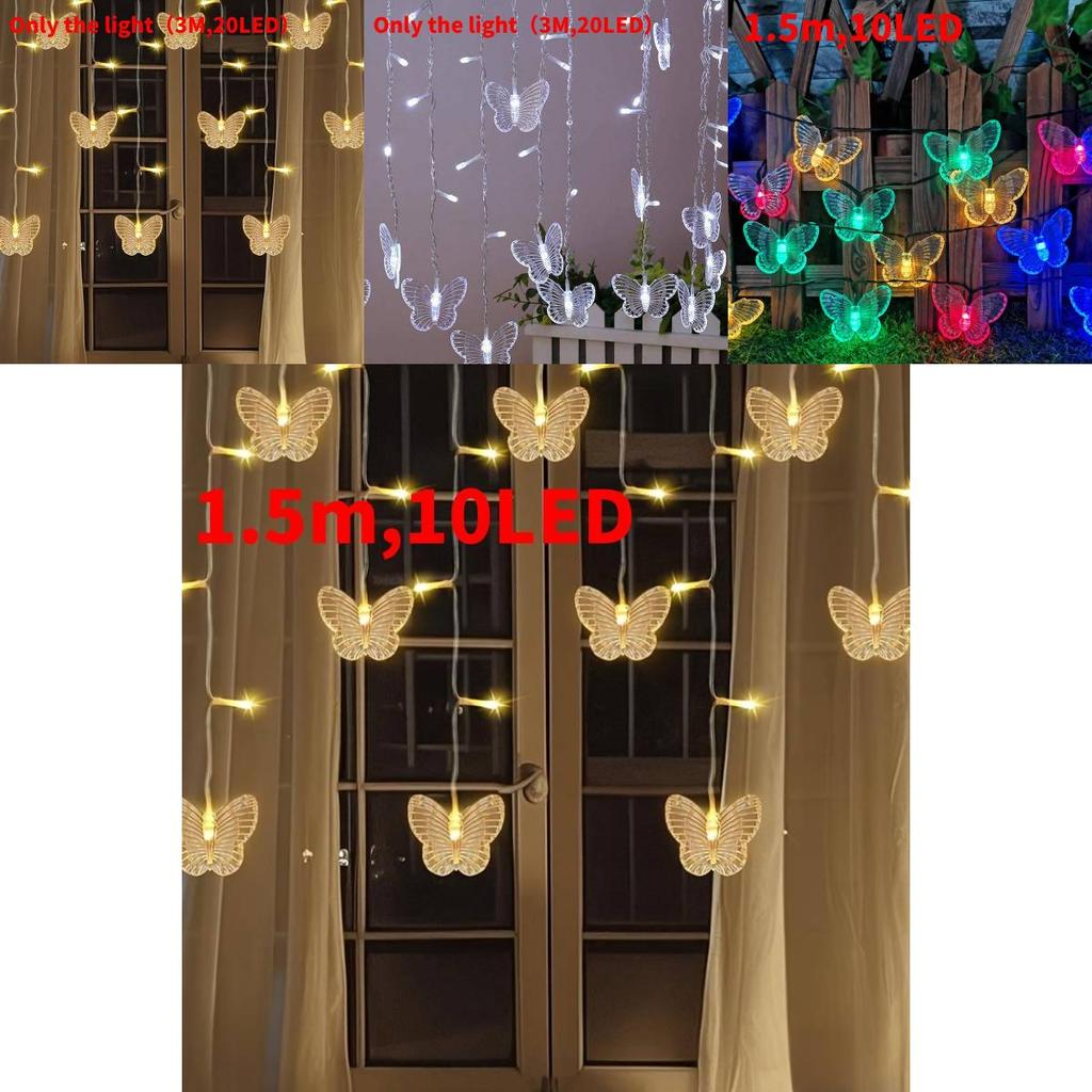 Butterfly Led String Light Set For Garden And Patio For Outdoor Celebration