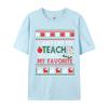 I Just Like To Teach Teaching Is My Favorite Christmas Ugly T-Shirts Tees Cheap Print Short Sleeve Premium Cotton