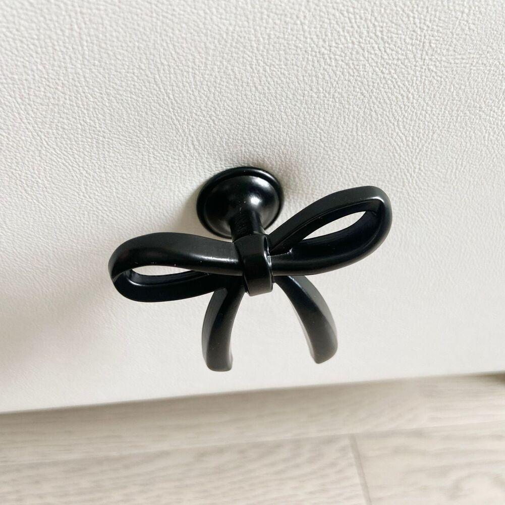 Vintage Bow Cabinet Knobs Decorative Zinc Alloy Drawer Pulls For Furniture Upgrade Decorative Handle Furniture Accessories