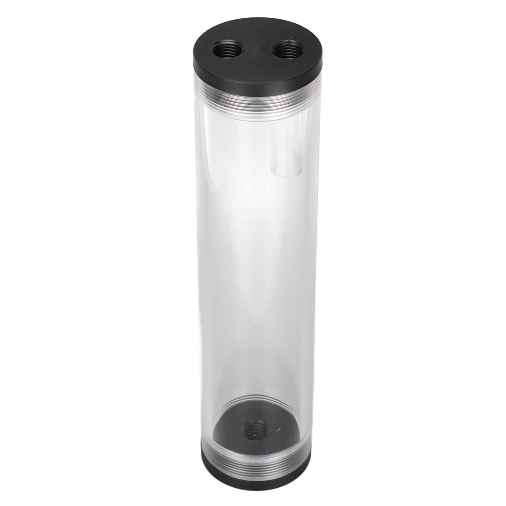 Water Cooling Reservoir 210mm 8.3in Length Acrylic Plastic Material 3 Holes G1 4in Thread Low Noise PC Cooling Tank