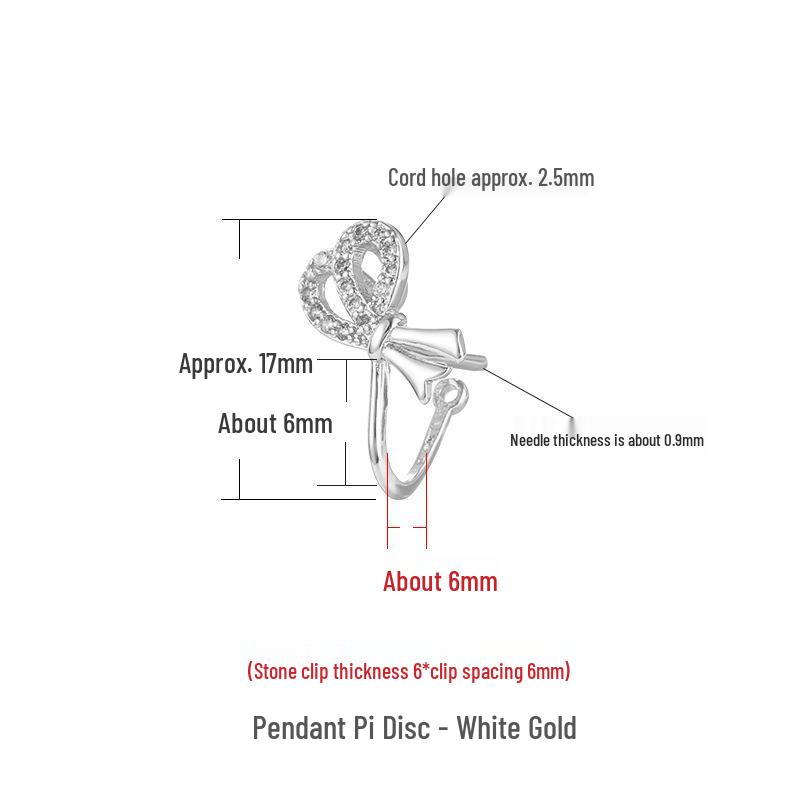 Lucky Bag Gourd Pendant Clip for DIY Amber Jade Silver Accessories