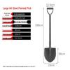 Manganese Steel Pointed Shovel for Home, Soil Digging, Construction, and Snow Removal; Outdoor Iron Snow Shovel.