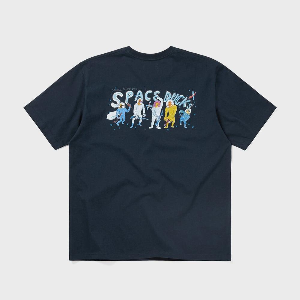 ThIs Is Never That Tnt Daniel Johnston Space Ducks Tee Navy M