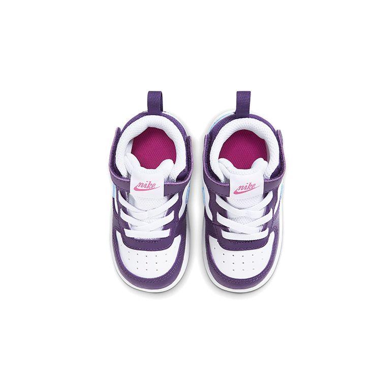 Nike Court Borough Mid 2 TD White Eggplant Baby Sneakers Purple Active-Fuchsia Royal-Pulse CD7784-106
