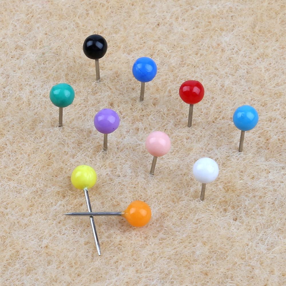 500pcs/lot Pearl Light Locating Pins 10 Color DIY Patchwork Sewing Pins Positioning Needle Garment Accessory