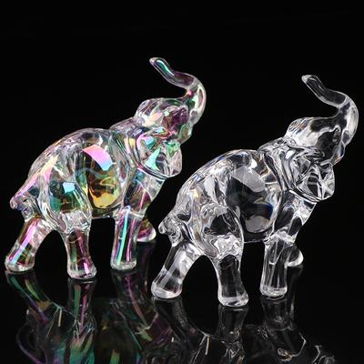 Handicraft Desktop Crystal Ornaments Living Room Cute Crystal Elephant Statue Mini Animal Statue Baby Elephant Ornaments