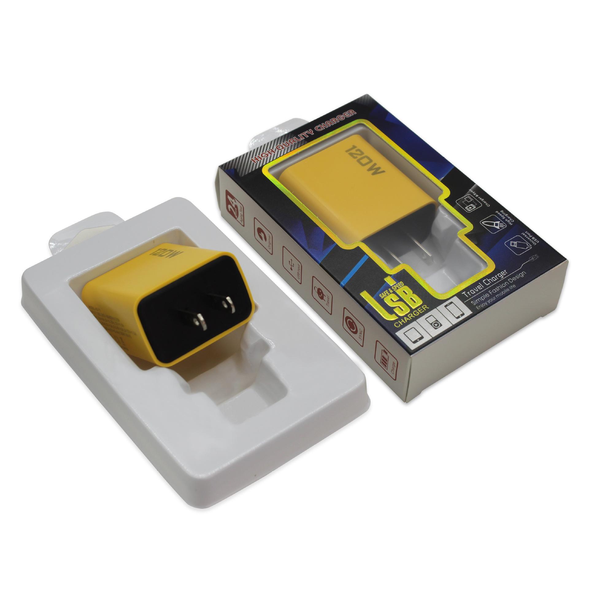 

QC4.0 Многопортовый USB-разъем для интеллектуального зарядного устройства - быстрая зарядка мобильного зарядного устройства 120W Dual PD + Dual USB [US Standard]