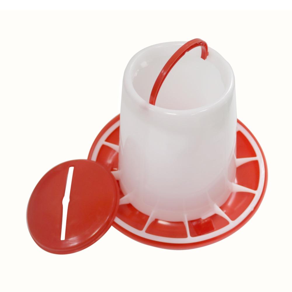 1 Pc 3 kg Poultry Feeding Bucket, Automatic Drink Kettle Chicken Drinking Fountain Chicken Coop Feeding Devices Feeder