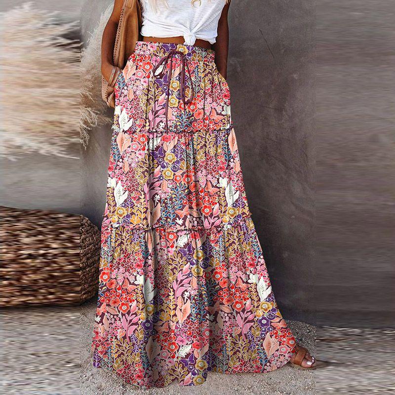 

Fashion Tie-Dye Print Casual Lace up Design Skirt Tie-dye Size XL fit (72.50 kg-80.00 kg