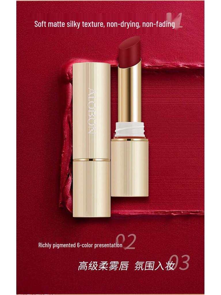 Yabang PT120 Velvet Matte Non-Stick Lipstick - True Red, Peach, Rose