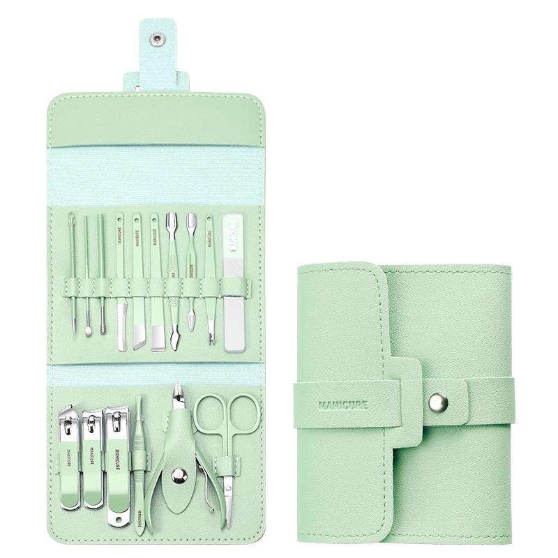 Set Manichiură și Pedichiură 16 Piese: Unghieră, Foarfece pentru cuticule și Instrumente