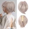 Synthetic DIY Claw Clip In Fluffy Ponytail Wig Hair Extensions Hairpiece Hair Bun Fake Black Blonde Natural Hair Wig