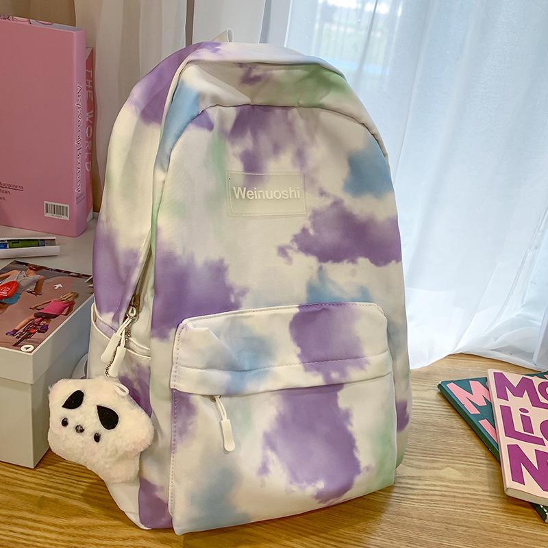 Children's Schoolbags Elementary School Girls Junior High School Girls High Looking Tie Dye School Backpacks