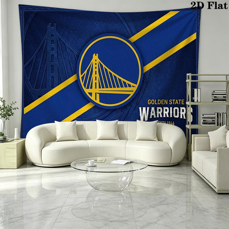 Golden State Warriors Wall Tapestry Aesthetic Wall Hanging Printed Fabric Blanket Decorative Tapestries for Bedroom Living Room Home Decor