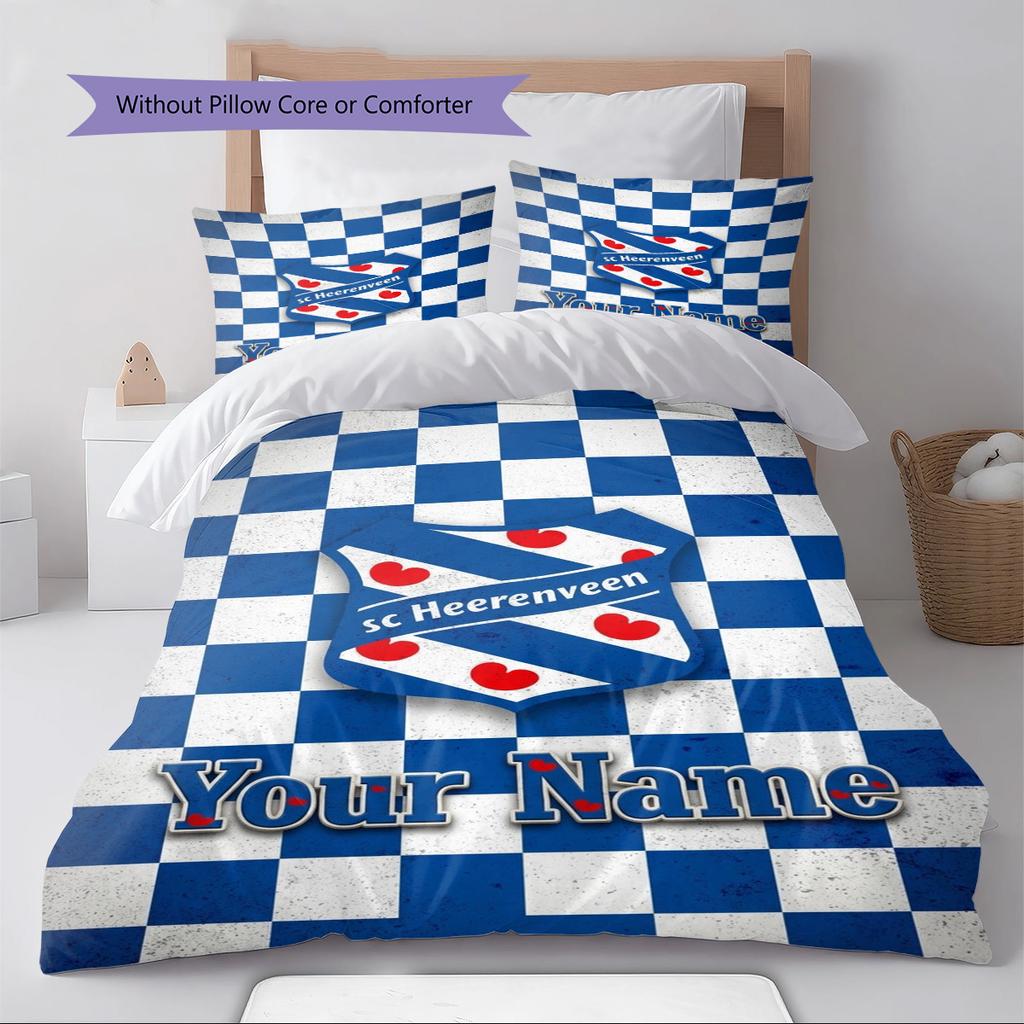 Name Custom Heerenveen Pattern Bedding Set Quilt Cover Pillowcase Home Decor Gift (1 * Duvet Cover + 2 * Pillowcase, Without Core)