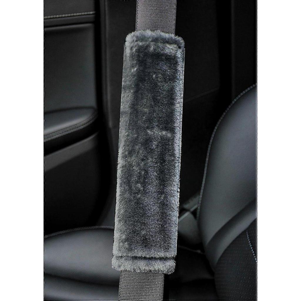 Soft Faux Fur Universal Fit Seatbelt Cover Car Truck SUV Airplane Seat Belt Shoulder Pad for Carmera Backpack Straps Neck