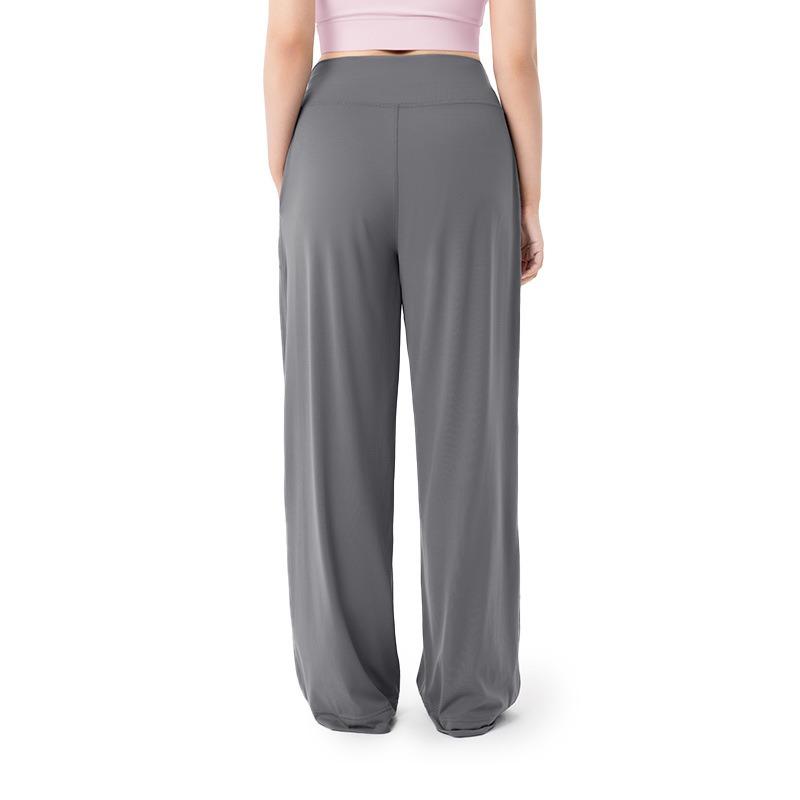 Fat Mm Loose Wide-leg Pants Women's Clothing Covering Meat and Looking Thin Pear-shaped Body Casual Pants High Waist Pocket Straight Sweatpants