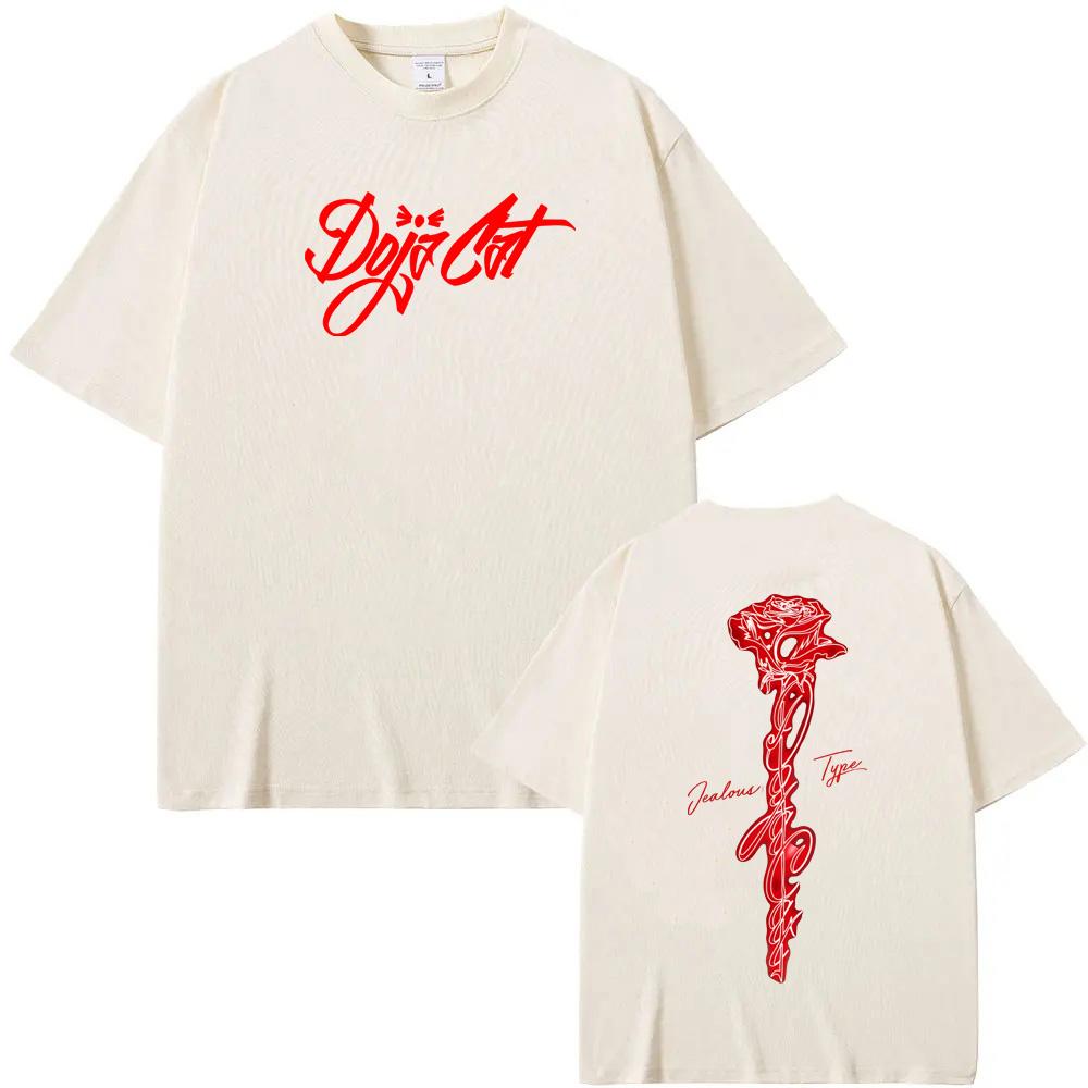 

Doja Cat - Заздрісний Тип Футболка 2025 Літо Рок 100% Бавовна Одяг Круглий Виріз Одяг Американського Репера M пісочний