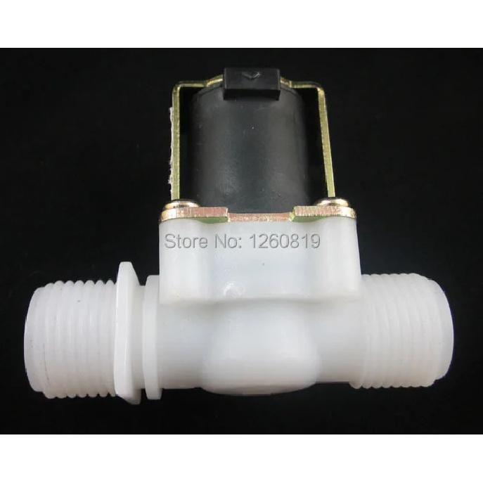 1/2" by 1/2" Thread male DC 12V Electric Solenoid Valve Normally Closed NC Water Inlet Flow Switch Control