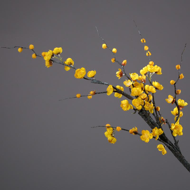 Single Artificial Plum Blossom Branch: Elegant Silk Flower for Indoor Vase Decoration