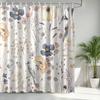 Japanese Cat Shower Curtain, Vintage Anime Sunset Wave Art, Waterproof Fabric With Hooks