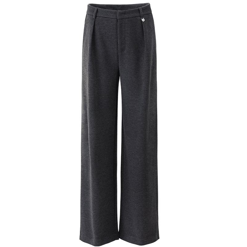 GIOVANNI VALENTINO Women's Spring Autumn Knit Straight-Leg Casual Pants