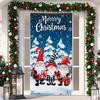 1 Stück Frohe Weihnachten Baum Türabdeckung Banner Polyester Schneemann Weißes Weihnachtsmuster für Heiligabend Neujahr Feiertagsparty Haustür Heim Wanddeko