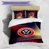 Set Lenzuola Stampato Sheffield United Football 3 Pezzi, Comodo Set Copripiumino per Camera da Letto Amico della Pelle