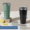 Flask Silicone Boot Rhombus Texture Water Bottle Bottom Sleeve Non-slip Anti-scratch Vacuum Cup Bottom Bumper Protective Cover Cup Accessories