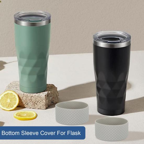 Flask Silicone Boot Rhombus Texture Water Bottle Bottom Sleeve Non-slip Anti-scratch Vacuum