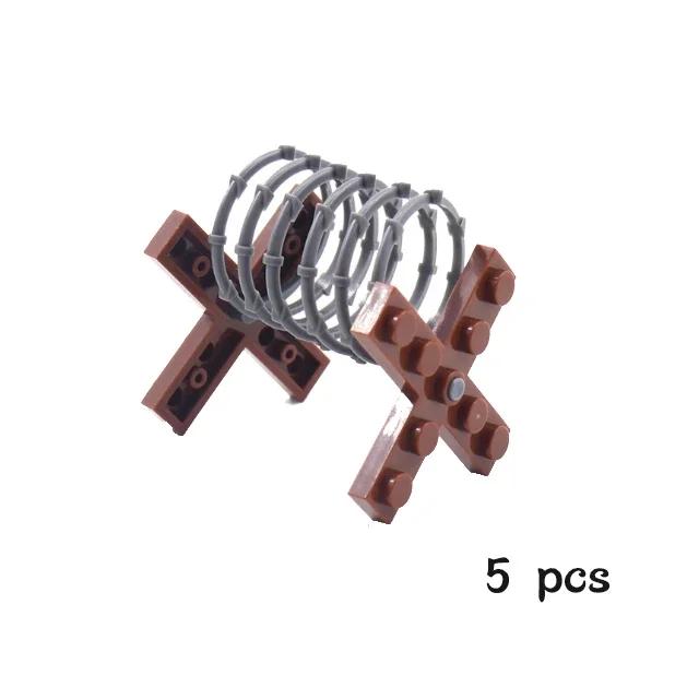 MOC 30104 92338DIY City Military Base Barbed Wire Fence Mesh Isolation Net for WW2 SWAT Weapons Building Blocks Model Bricks Set