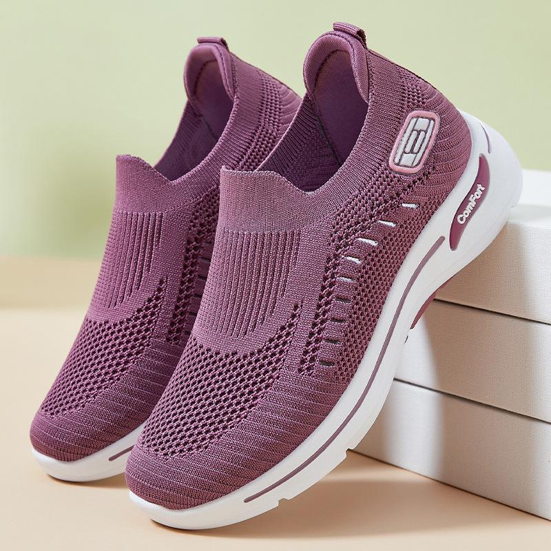 Shoes women's summer new women's single shoes casual casual fly-woven breathable women's shoes